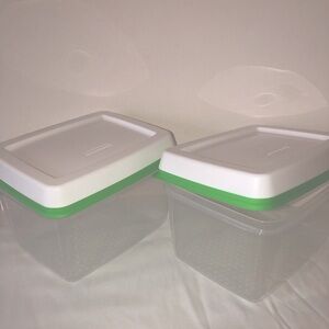 Rubbermaid Freshworks Fruit/Vegetable Storage Containers, 2 containers w/lids
